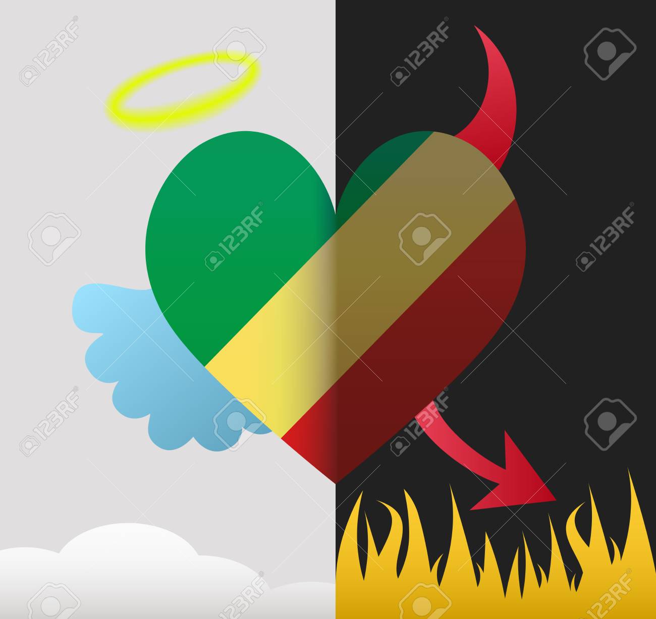 Republic Of The Congo Background A Heart Half Demon Angel