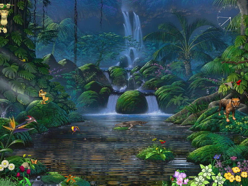 Free Animated Screensaver   Fascinating Waterfalls   FullScreensavers 800x600