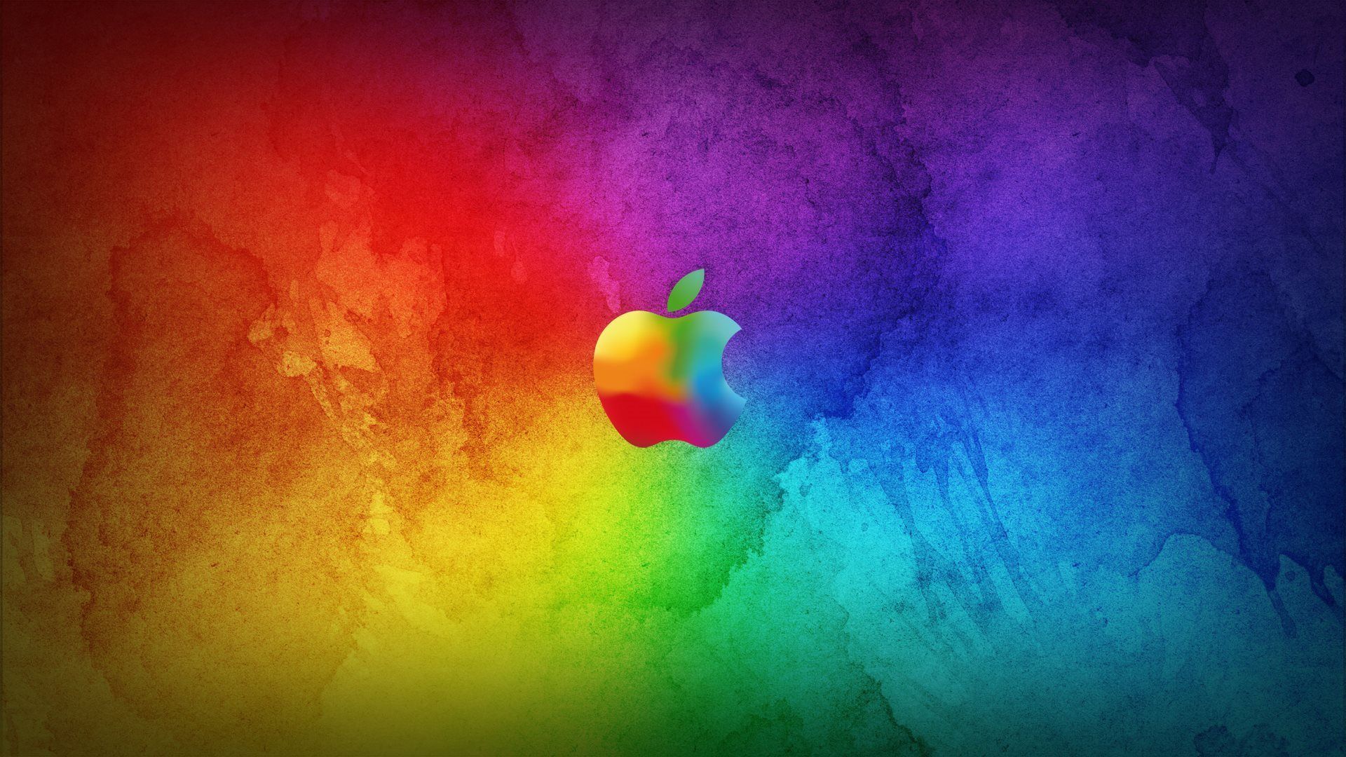 Colourful Apple Wallpaper Funny Logo