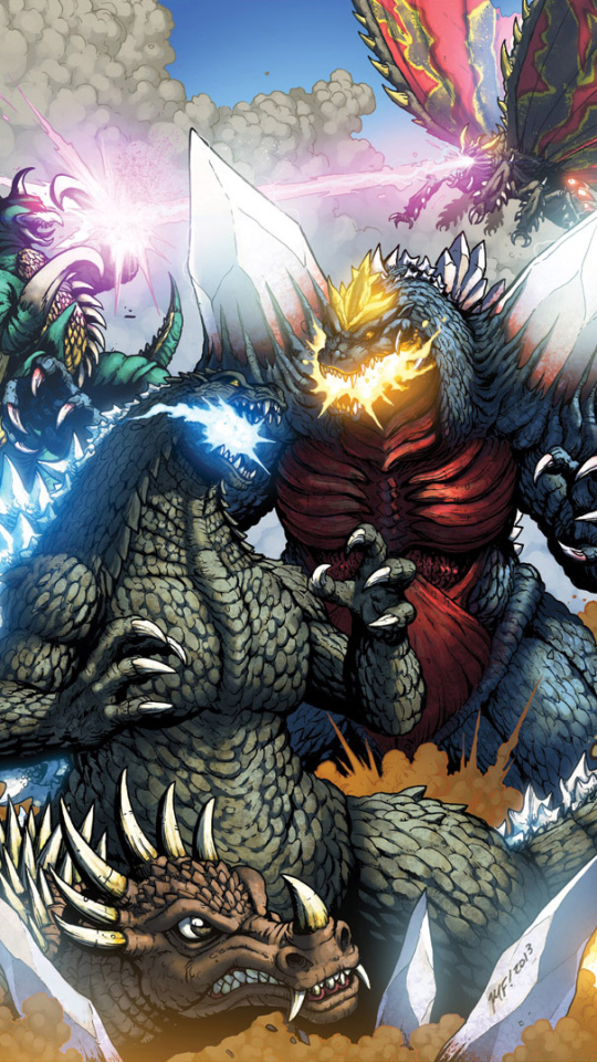 Godzilla Rulers Of Earth Phone Wallpaper