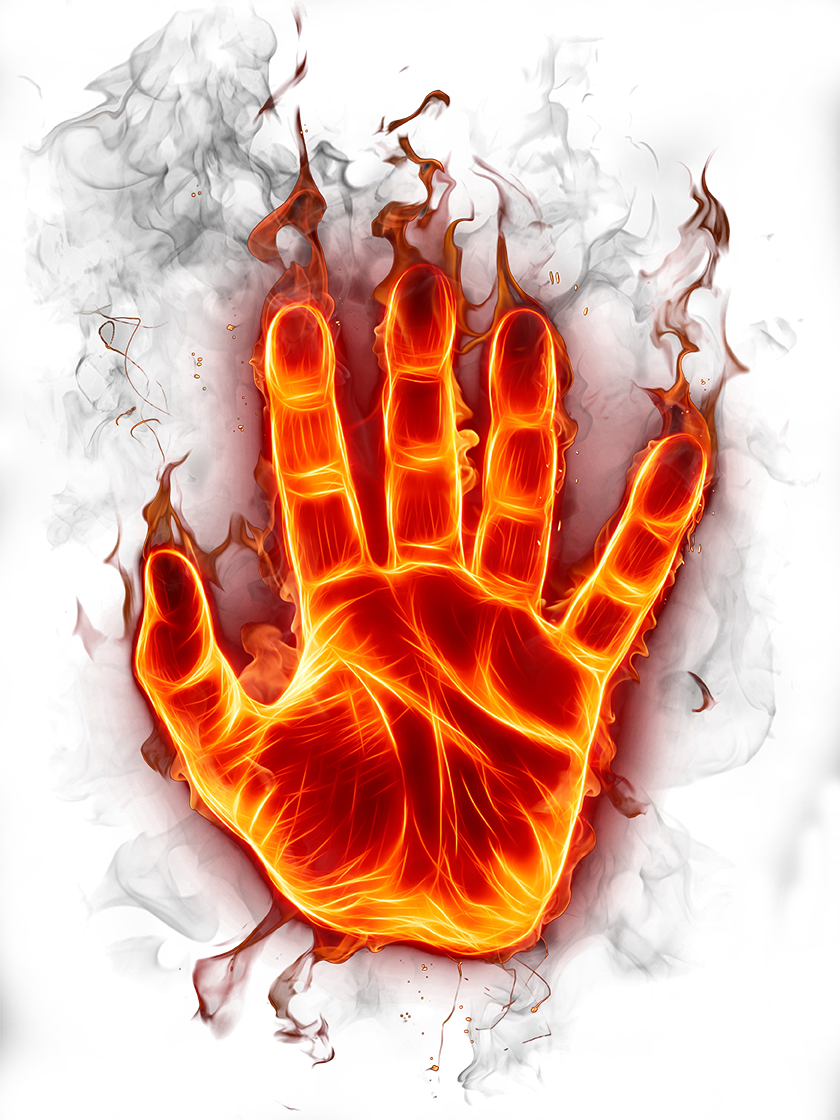 Fire Flame Hand Transprent Png