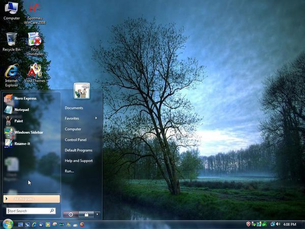 vista dark glass theme