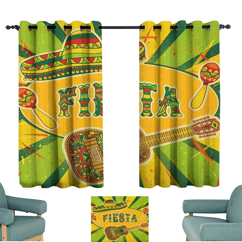 Amazon Fiesta Kids Decor Curtain Colorful Latino Elements