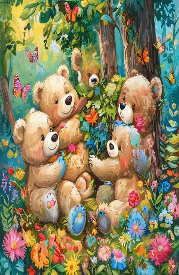 Cute Teddy Bears Wallpaper