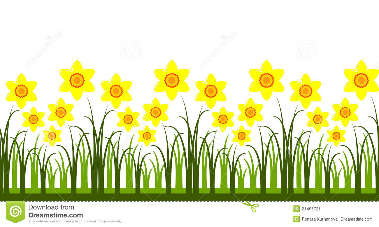 Daffodils Clipart Border