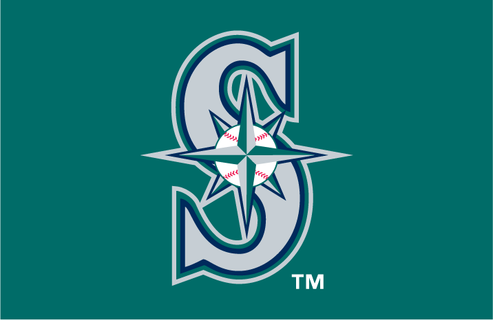 Seattle Mariners Cap Logo Baseball Navigation Star On Silver