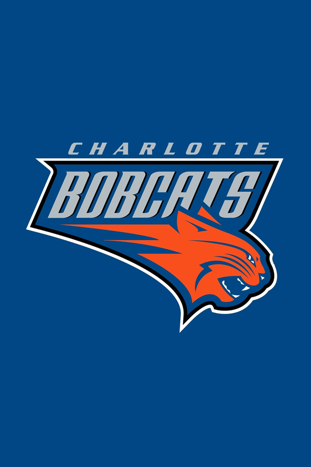 Charlotte Bobcats Logo Blue iPhone Wallpaper HD