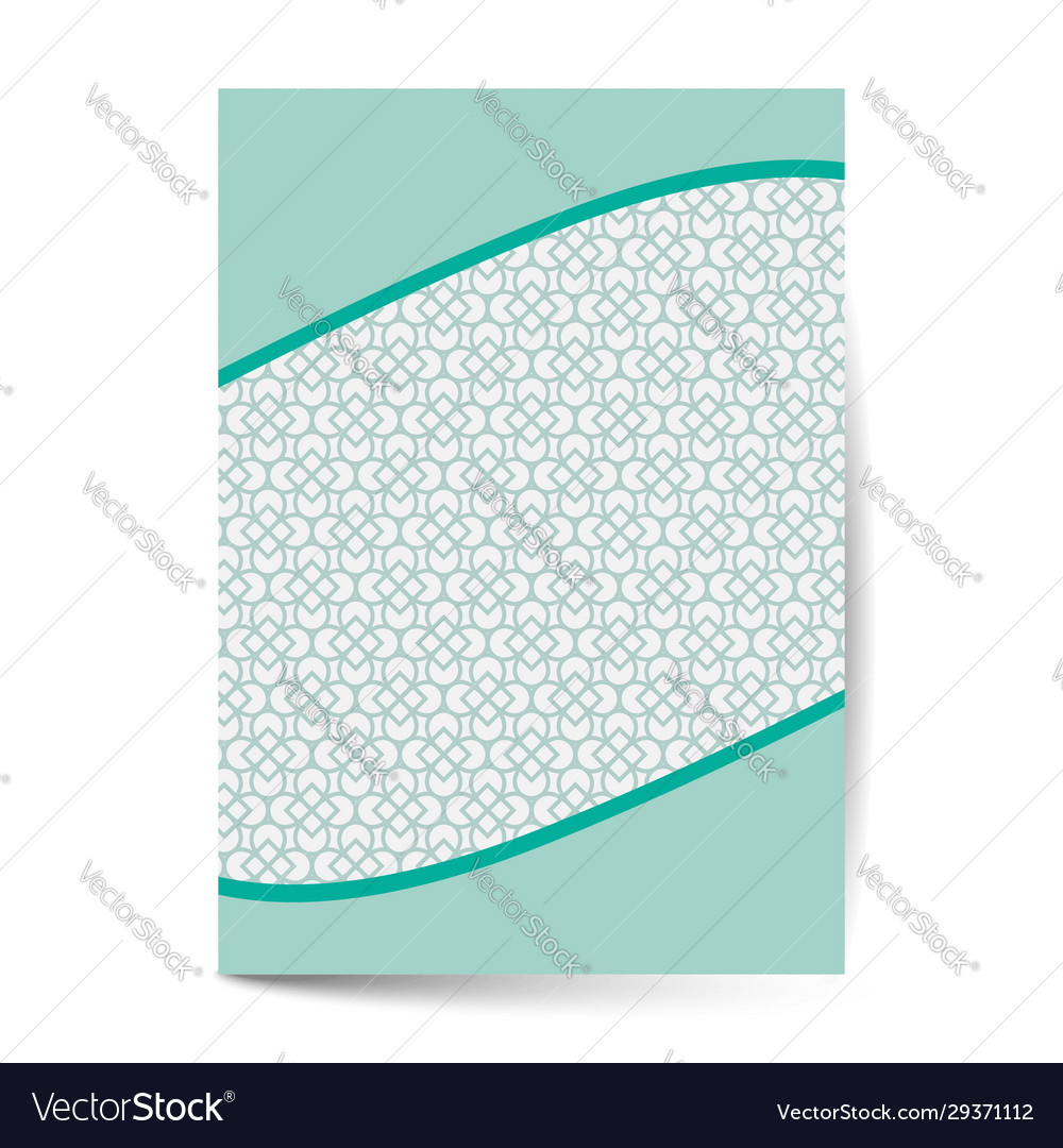 Elegant Cover With Pattern Background Vector Image