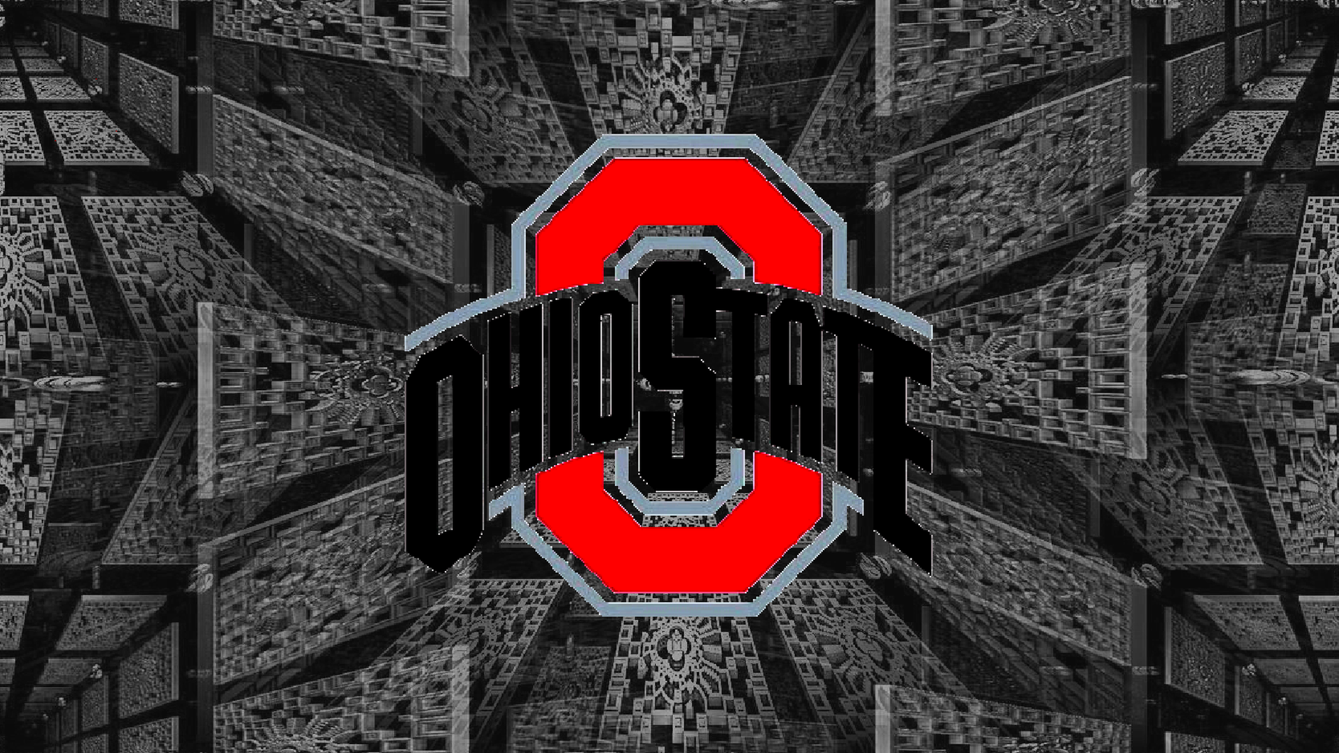 Ohio State Athletic Logo On A Fractal Background By Bucks7t2
