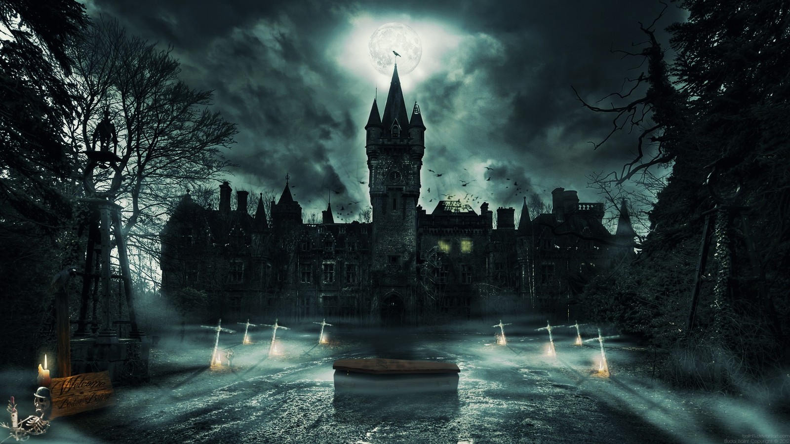 Haunted Castle With Cloud HD Wallpaper HD Wallpapers High Quality