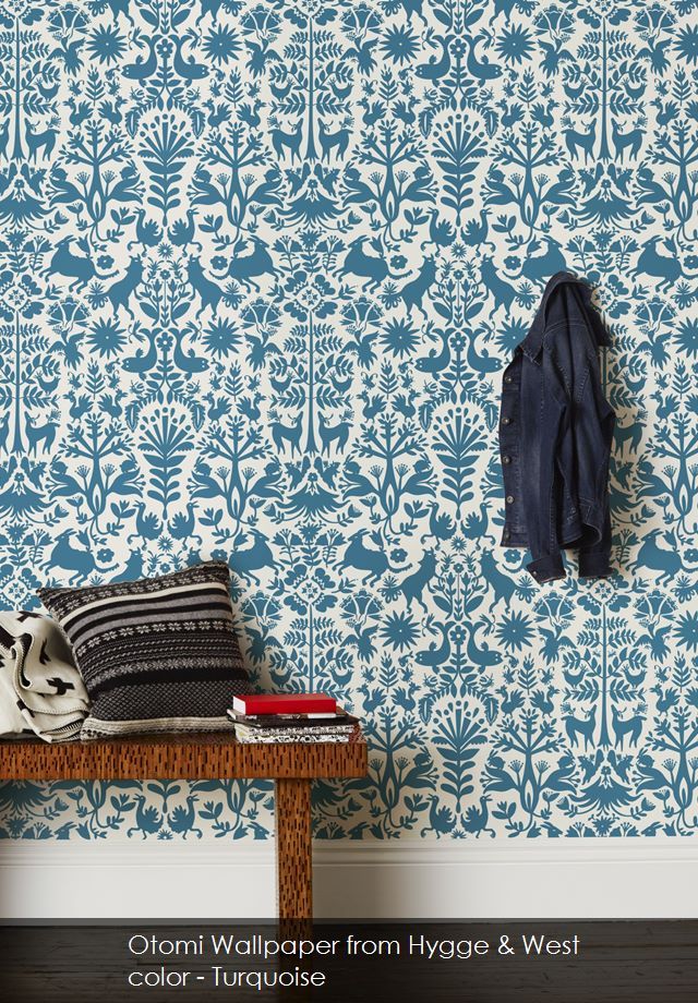 Otomi Wallpaper From Hygge West In Turquoise With Image