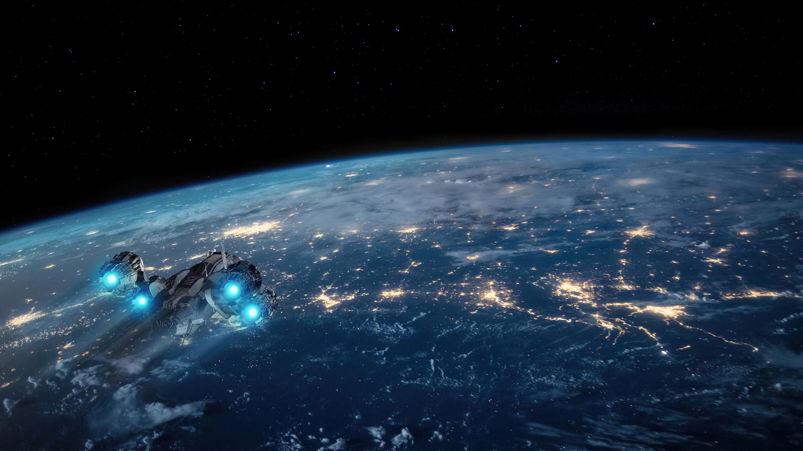 Earth Spaceship Space Pla Sci Fi 4k Wallpaper iPhone HD Phone