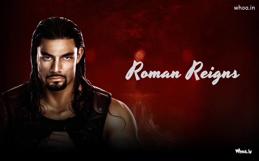 Image Of Roman Reigns Red Background Wallpaper