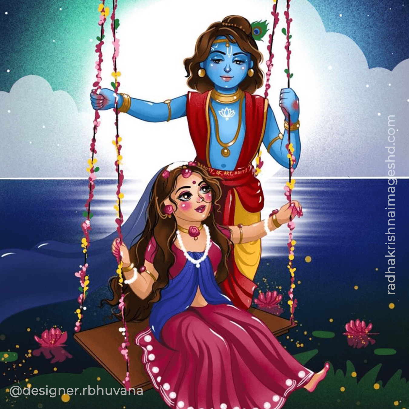 Cute Radha Krishna Image Wallpaper