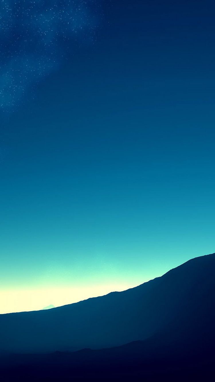 Blue Mountains Stars Sunrise iPhone Wallpaper