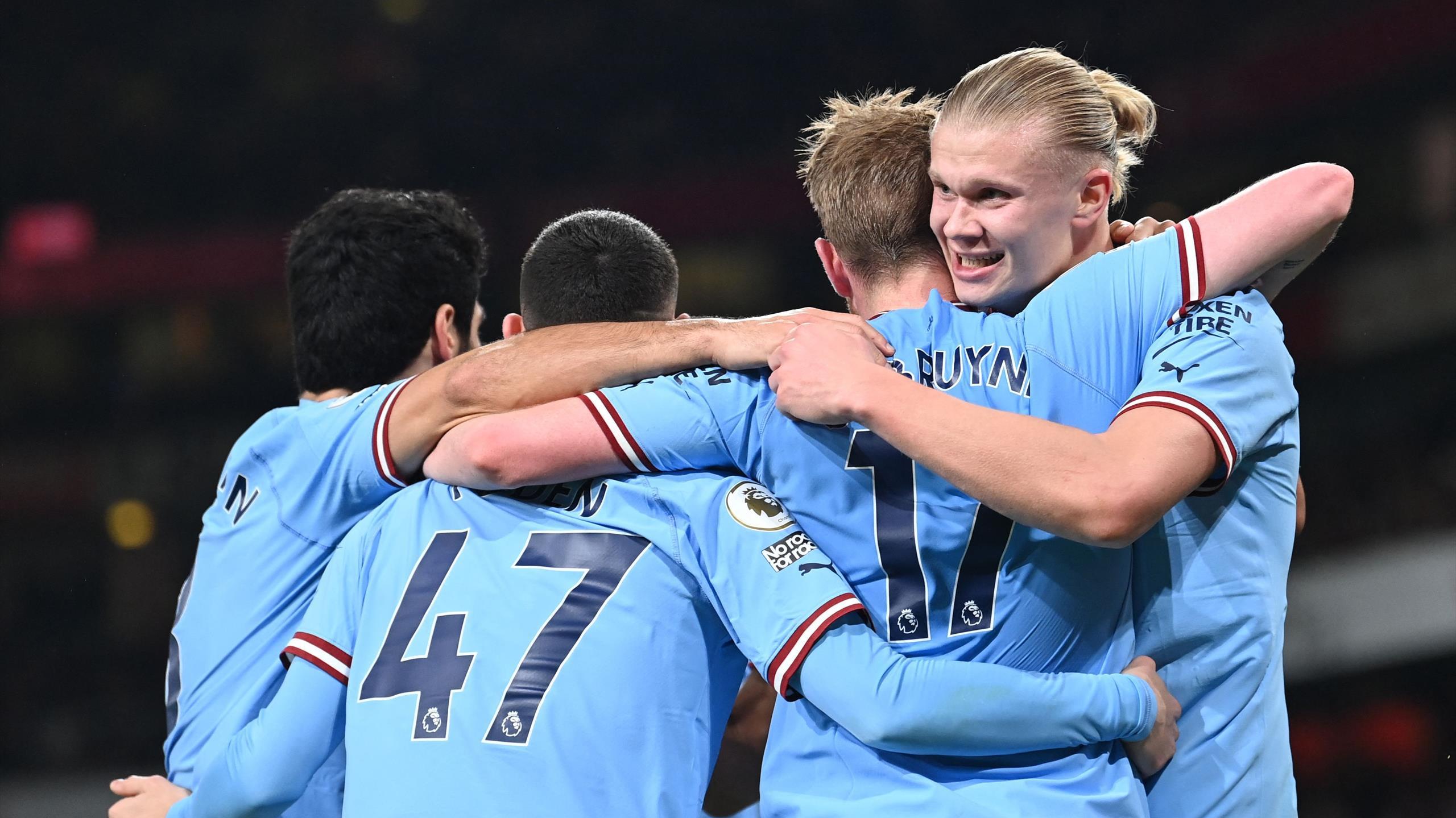 Arsenal 1 3 Manchester City Erling Haaland Kevin de Bruyne and