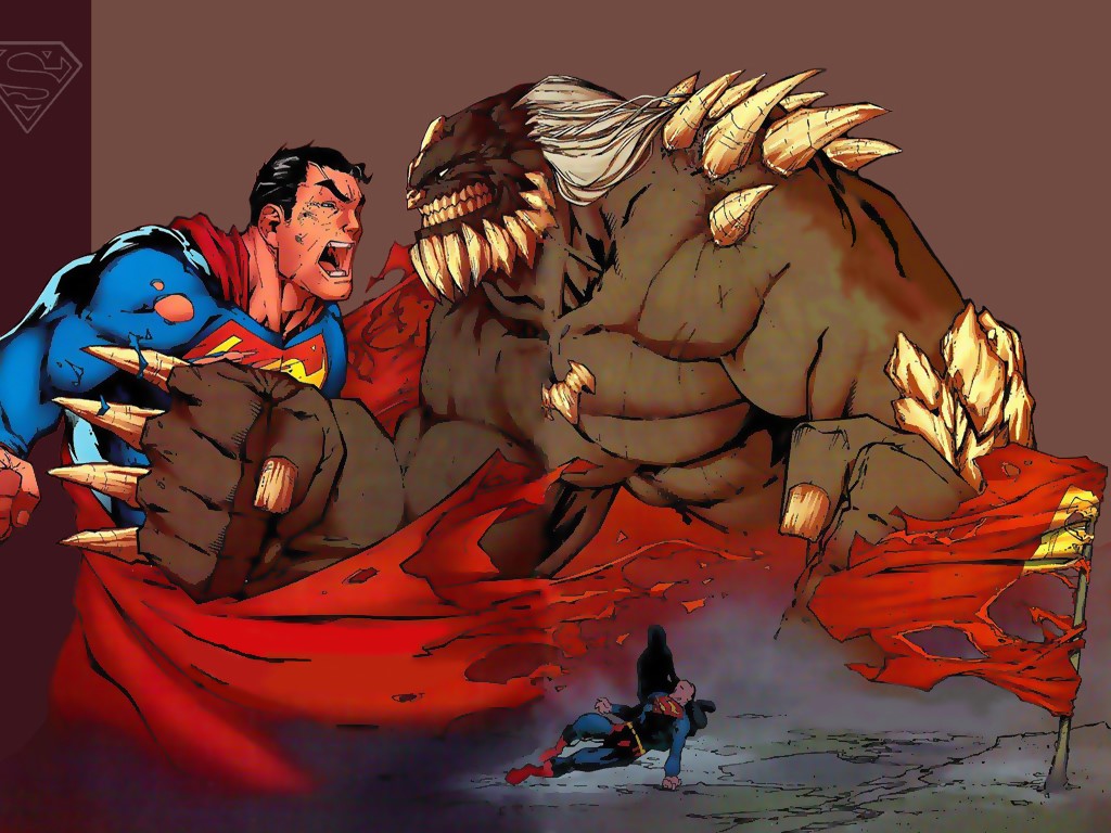 Parede Gr Tis Papel De Quadrinhos Superman Vs Doomsday