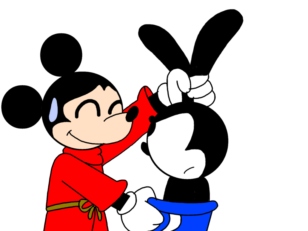 Sorcerer Mickey Pulling Oswald Out Of His Hat By Supermarcoslucky96 On