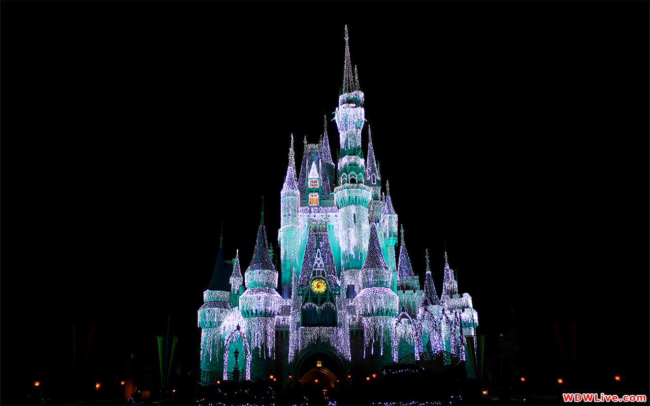  Castle Dream Lights Cinderella Castle all dressed up for Christmas
