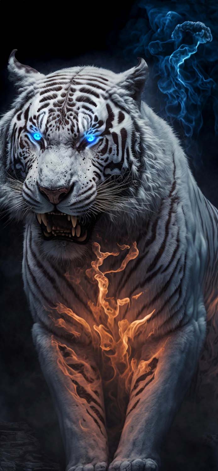 White Tiger iPhone Background Wallpaper