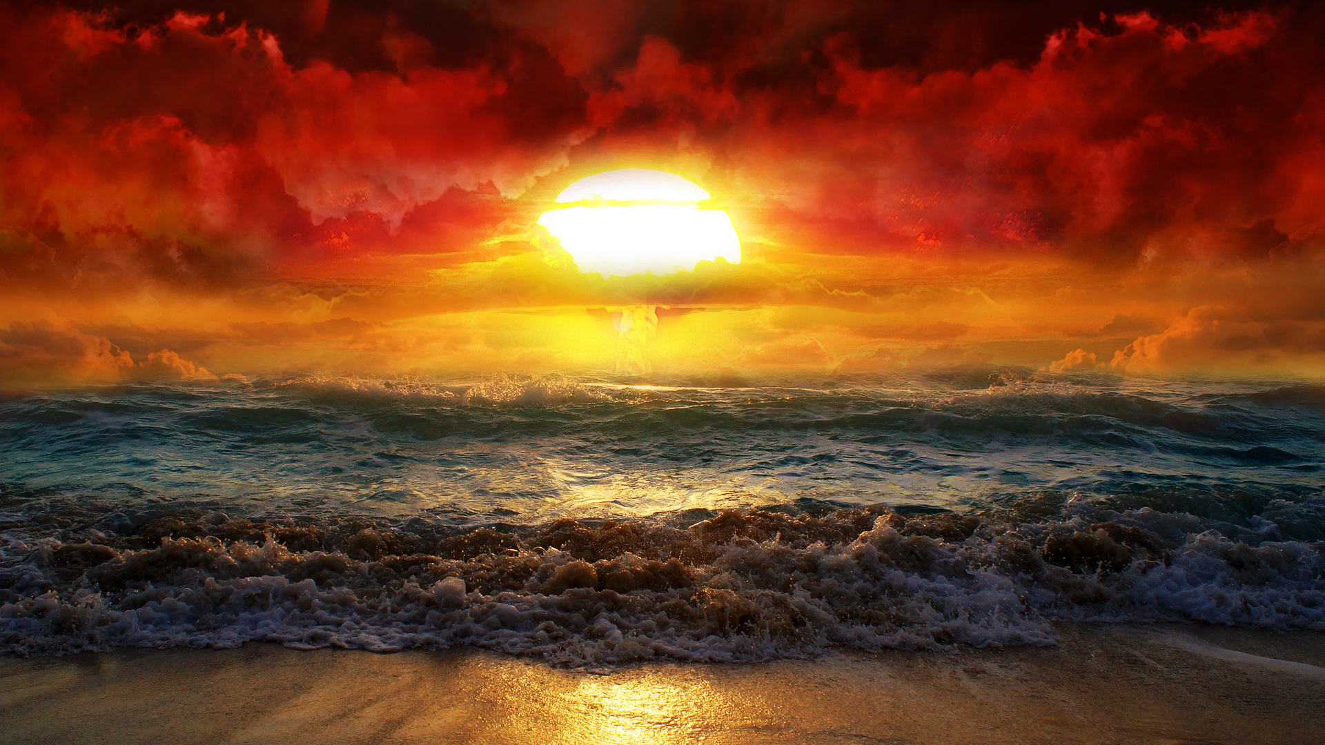 The Ocean Sunrise HD Wallpaper