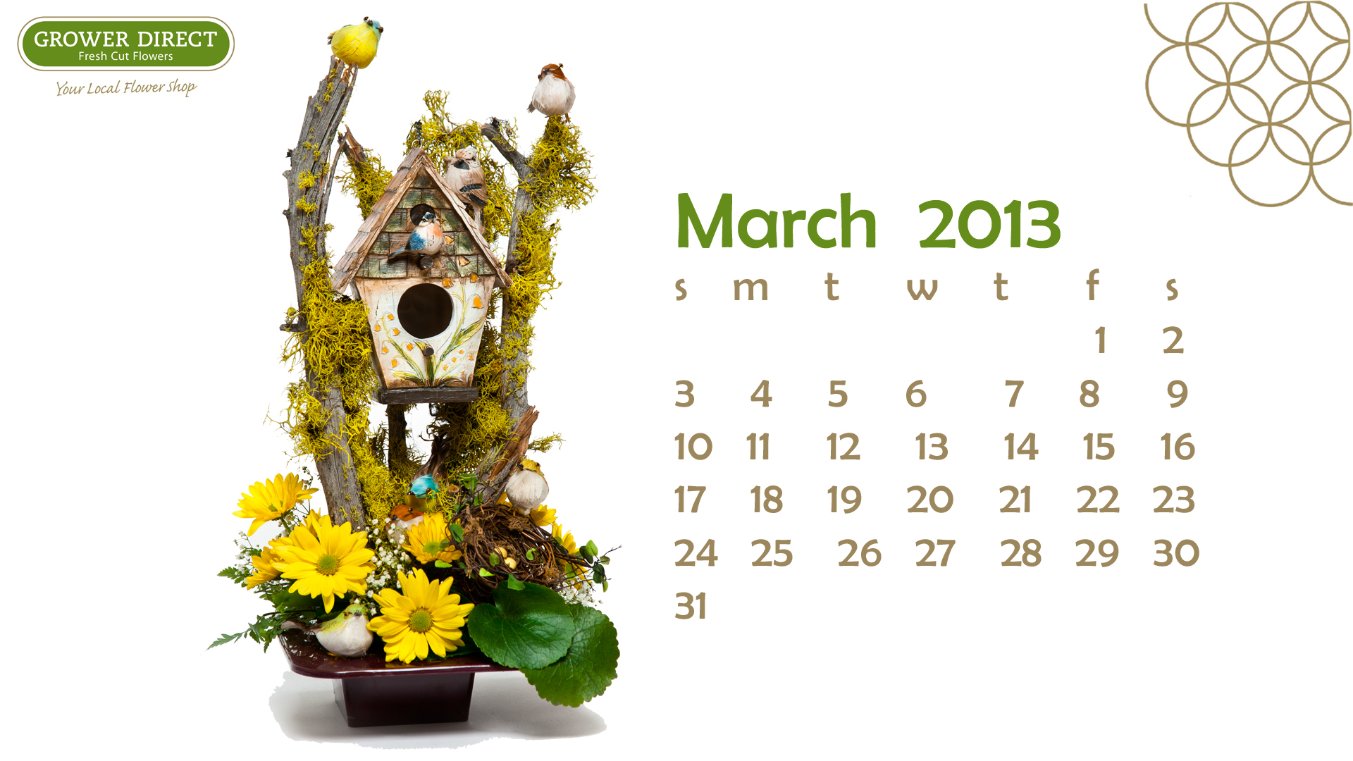 Freebie Friday March 2013 Desktop Wallpaper Calendars Grower 1920x1080