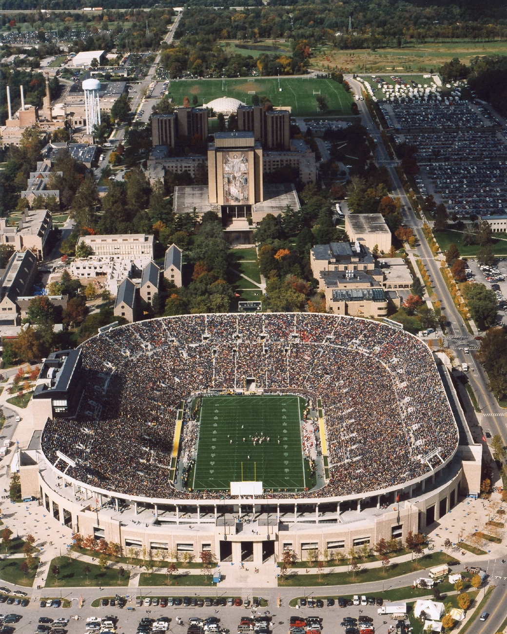 Football Background ToucHDown Jesus Aerial Of Notre Dame Stadium