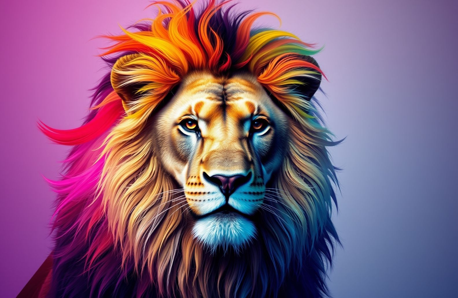 Rainbow Lion Wallpaper