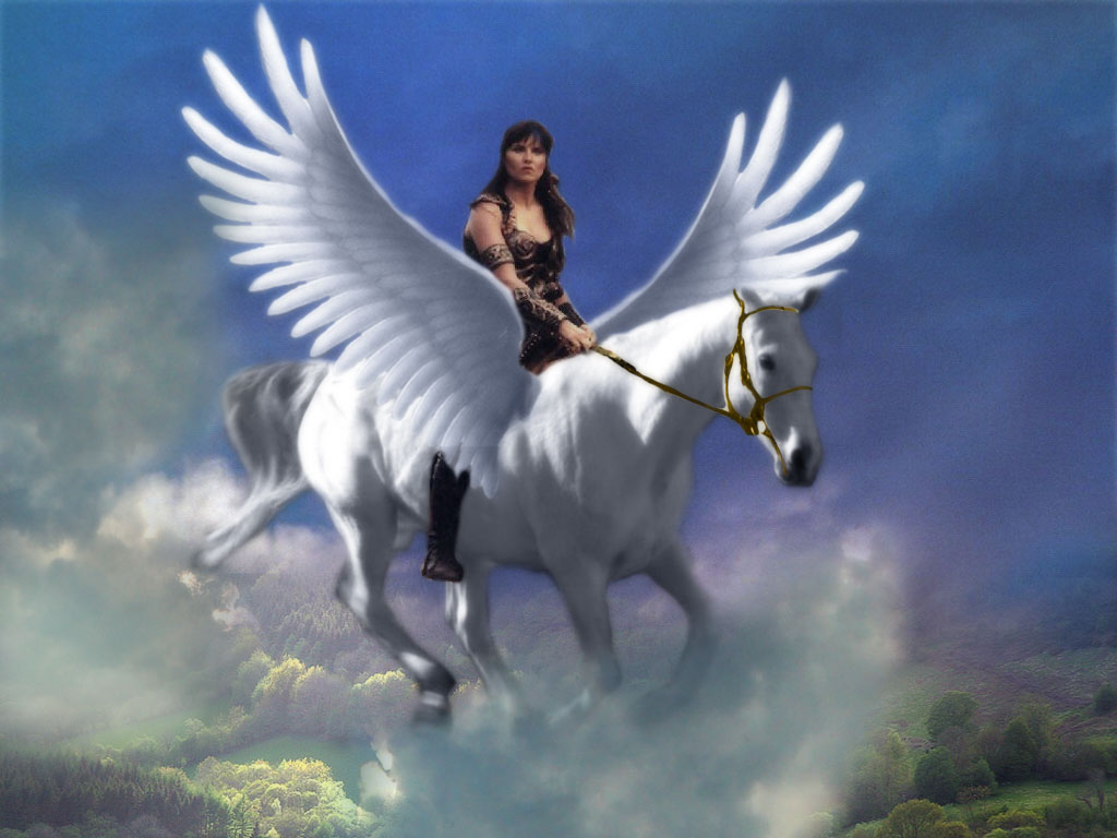 Xena Riding Pegasus In The Wings Of Trust