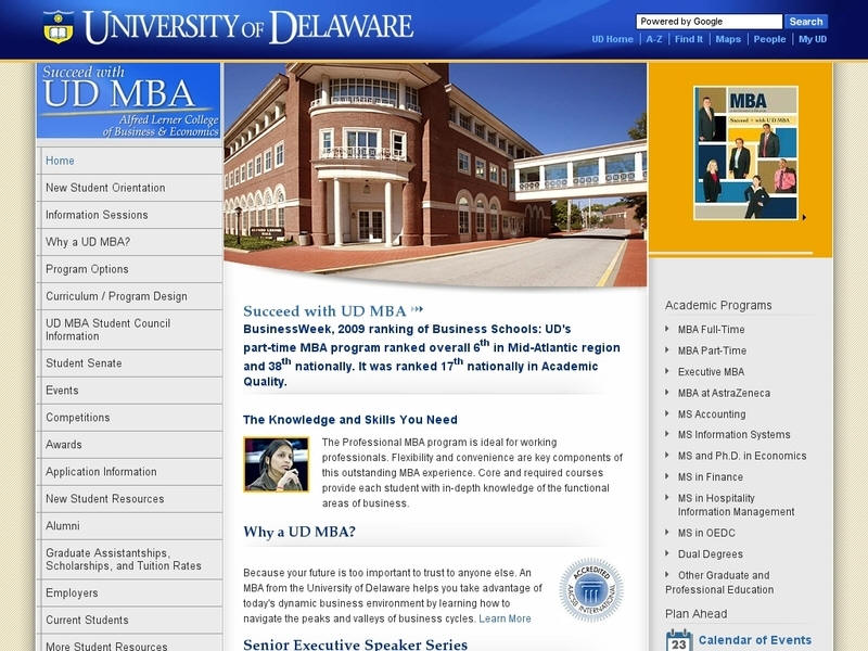 University Of Delaware Alfred Lerner School Business