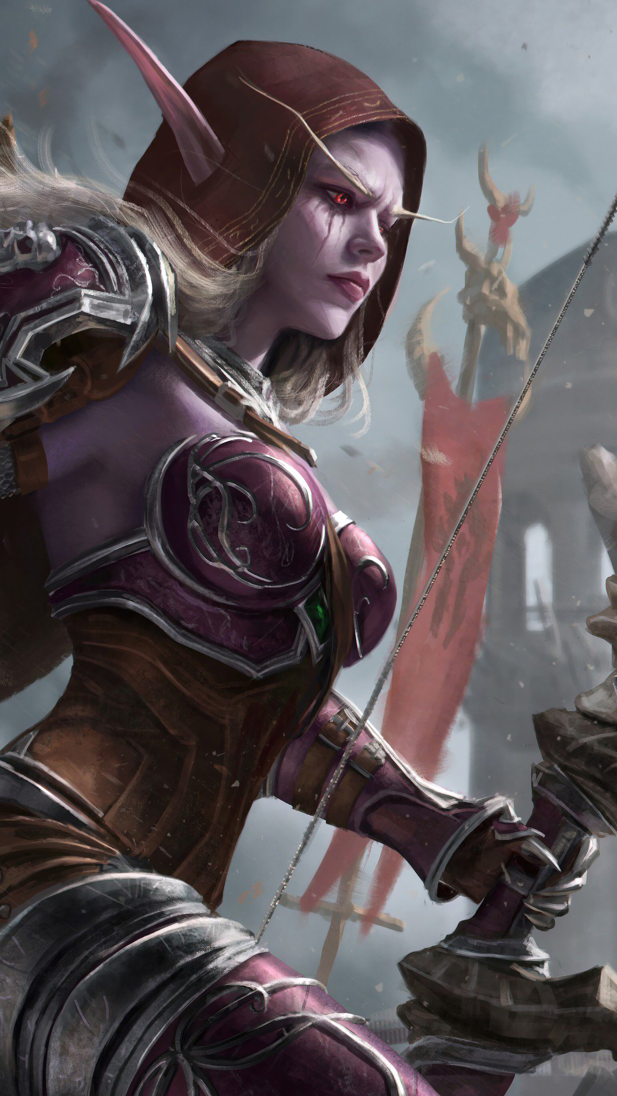 329142 Sylvanas Windrunner The Horde Army WoW phone HD 2160x3840