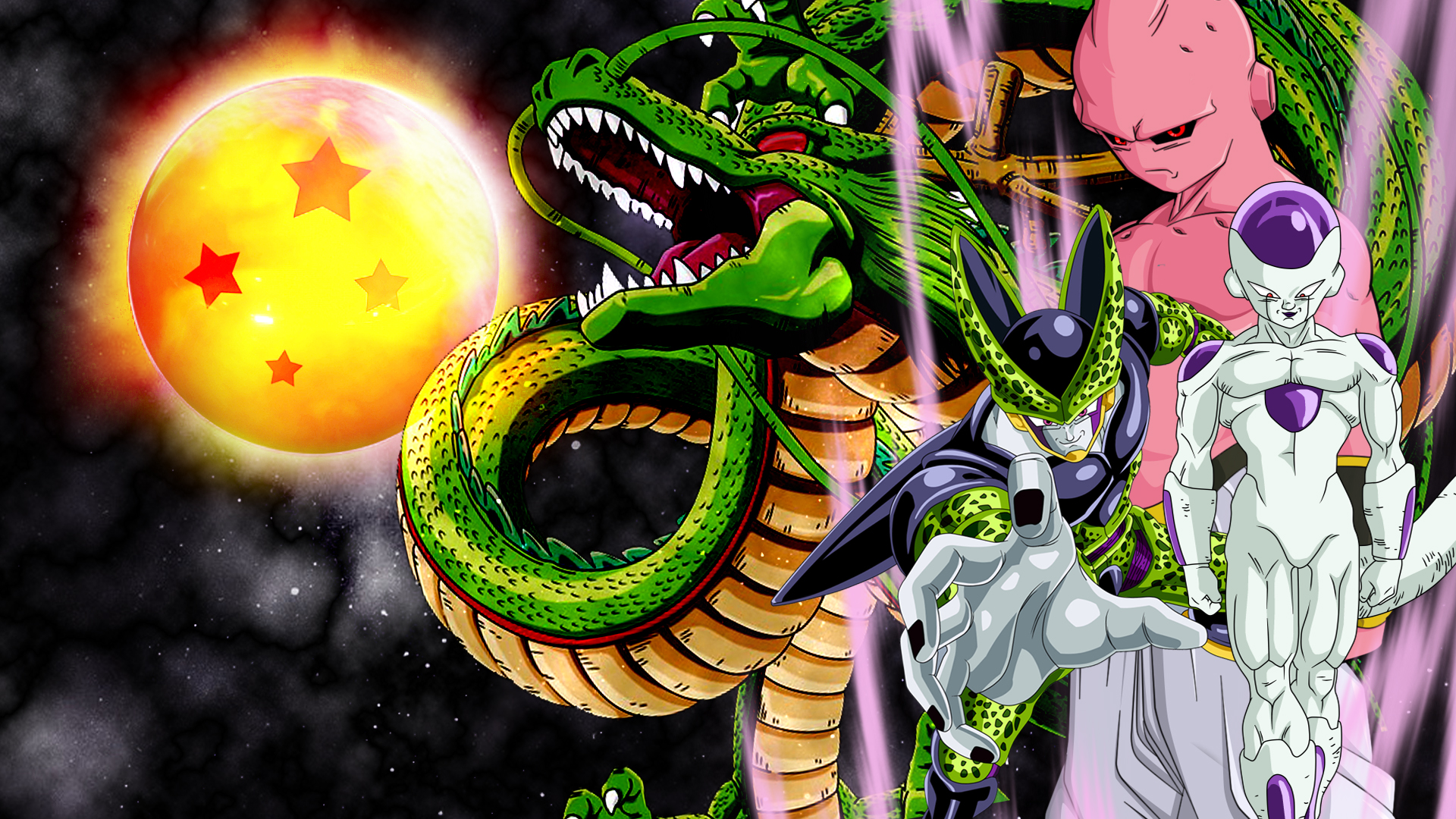 Frieza Cell And Buu Wallpaper By Vulc4no
