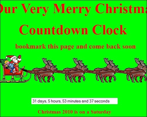 Christmas Countdown Desktop Wallpaper In HD