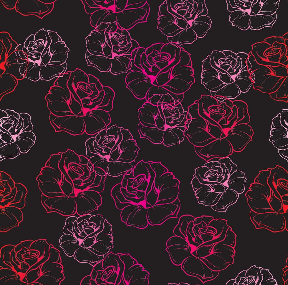 Dark Floral Background Wallpaper