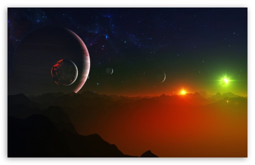 Space Fantasy Landscape HD Wallpaper For Wide Widescreen