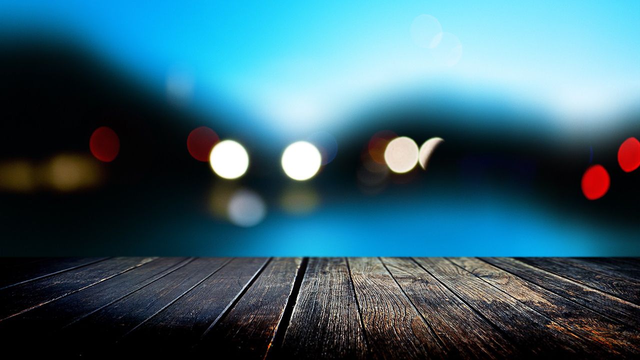 Unanticipated Wooden Bridge Deck In Night Photography Blur
