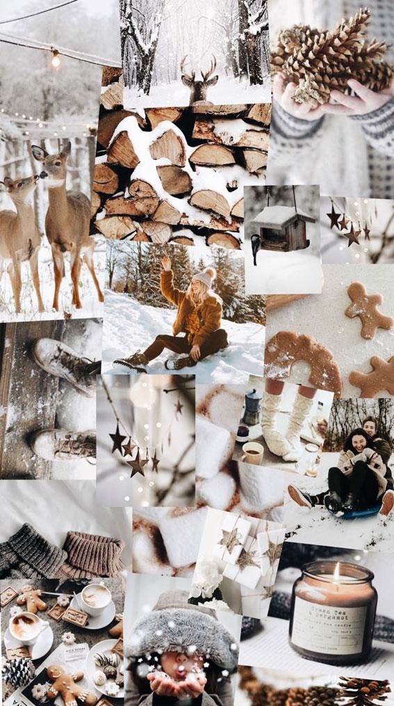 Snowfall Symphony Winter Collages In Neutral I Take