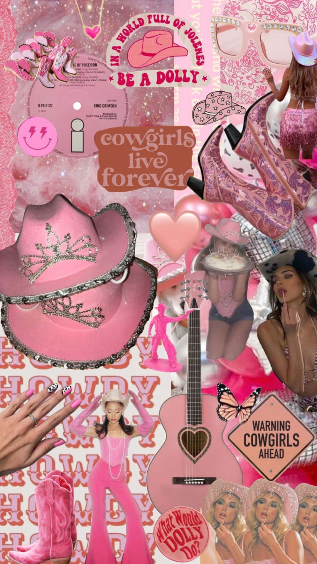 Pink Cowgirl Aesthetic Wallpaper