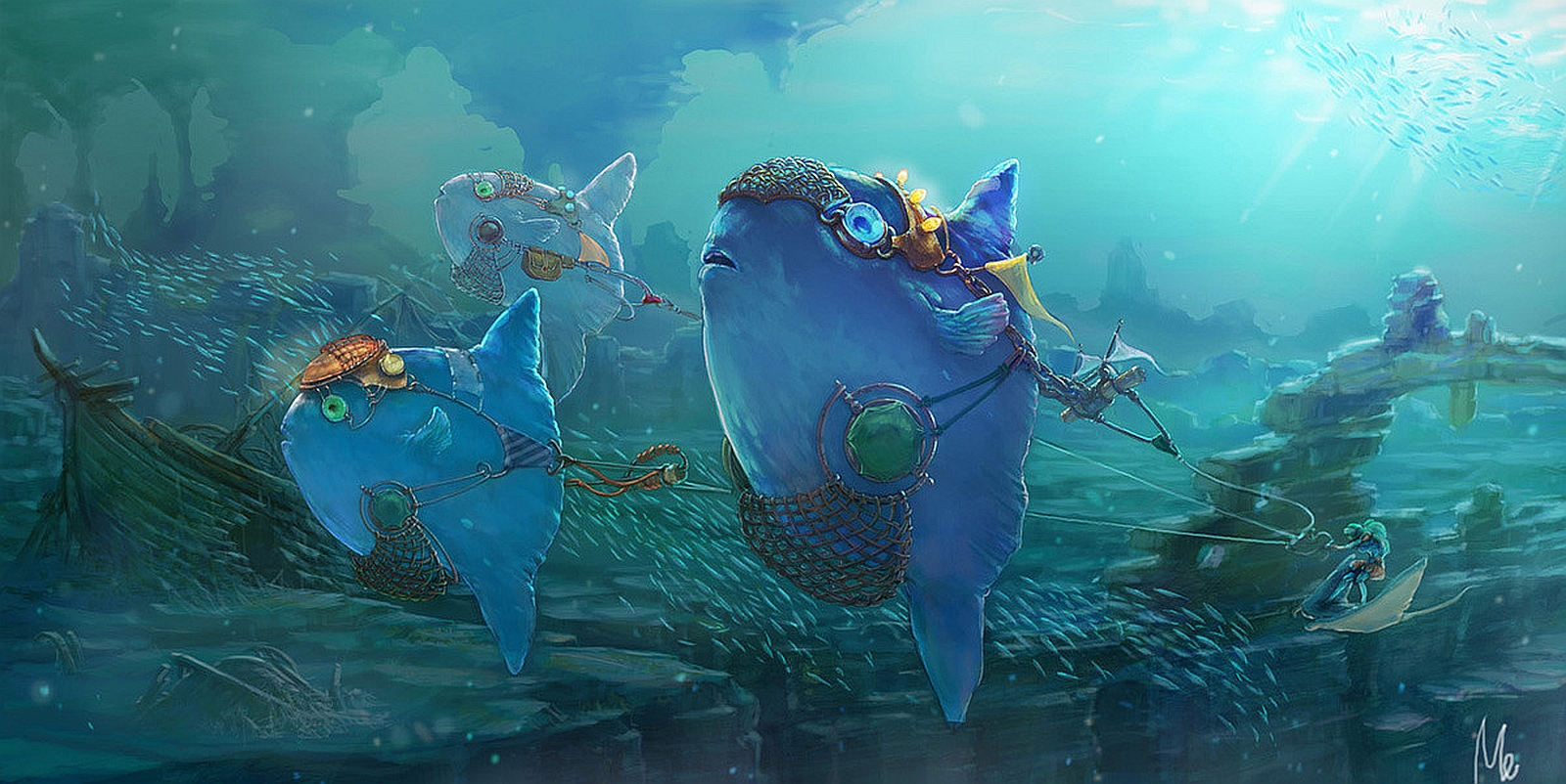 Sea Monster Puter Wallpaper Desktop Background