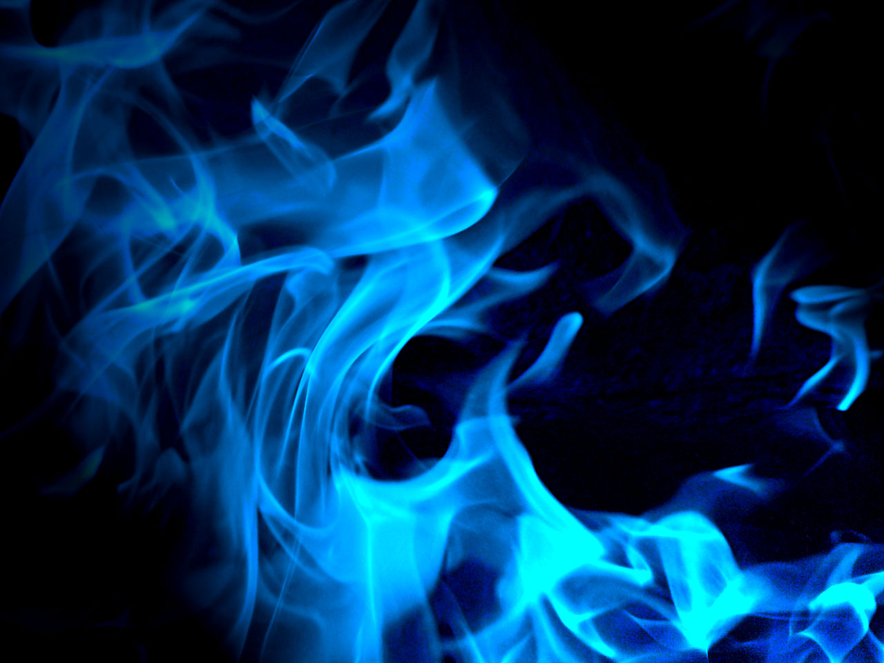 Cool Blue Smoke Fire Wallpaper
