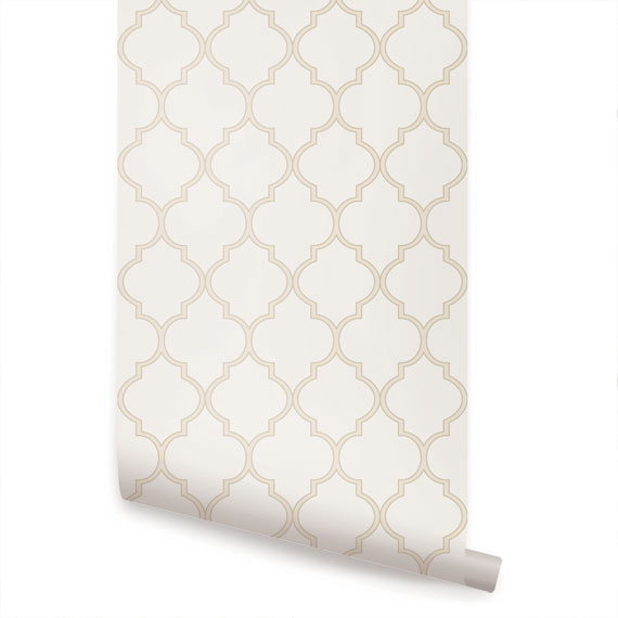 Free download Moroccan Beige Peel Stick Fabric Wallpaper Repositionable