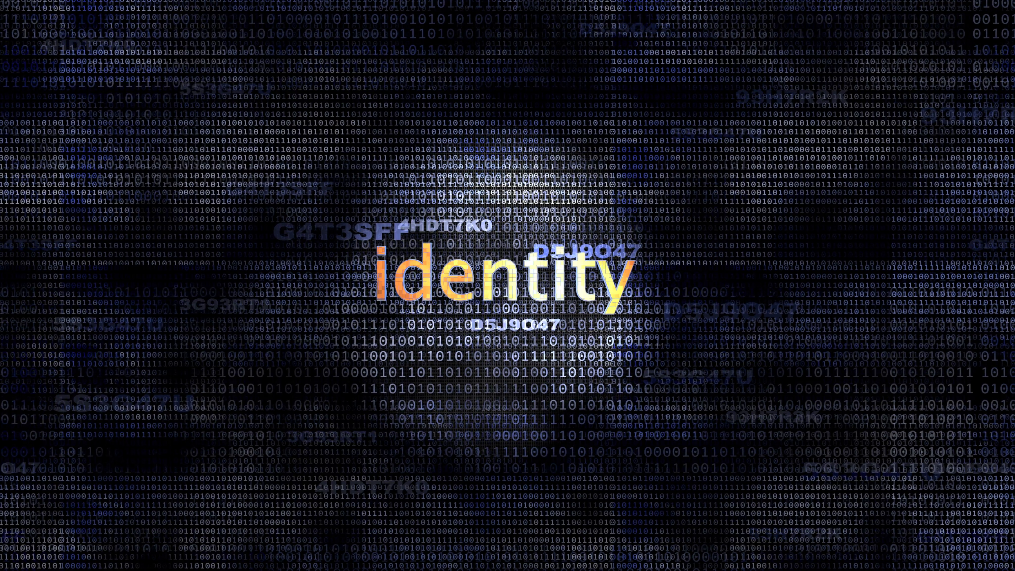 The Word Identity In Front Of A Digital Background Representing