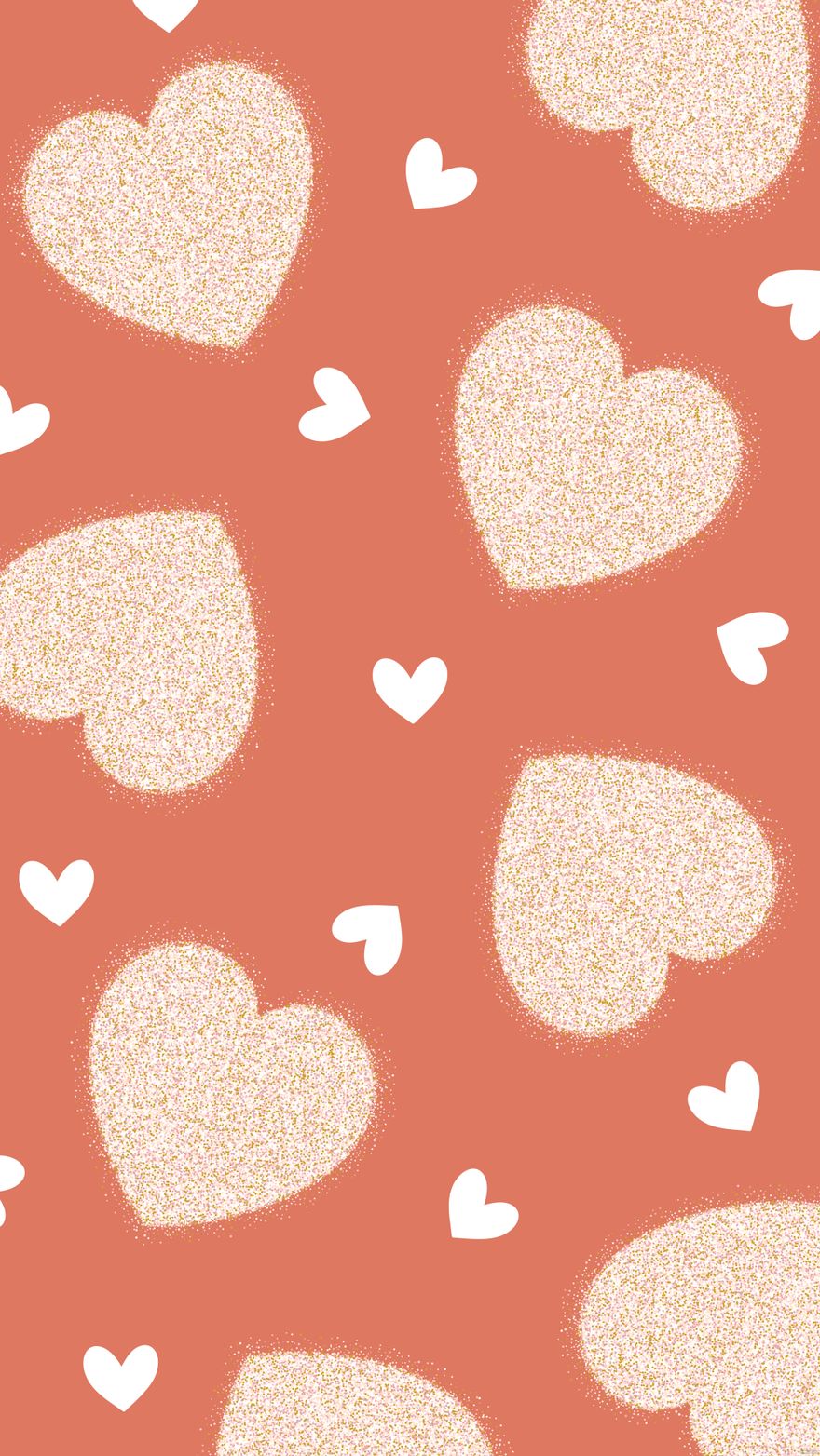 Glitter Pink Heart Wallpaper