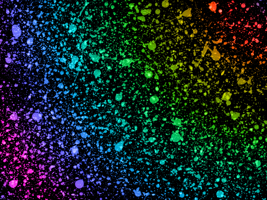 Rainbow Paint Splatter Wallpaper HD