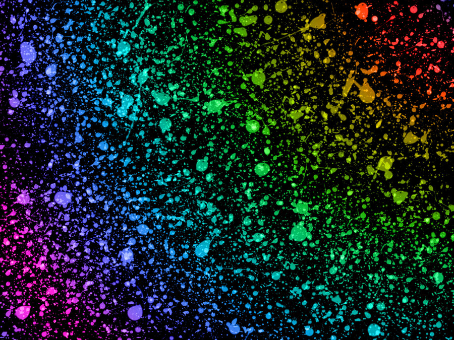 Rainbow Paint Splatter Wallpaper Hd