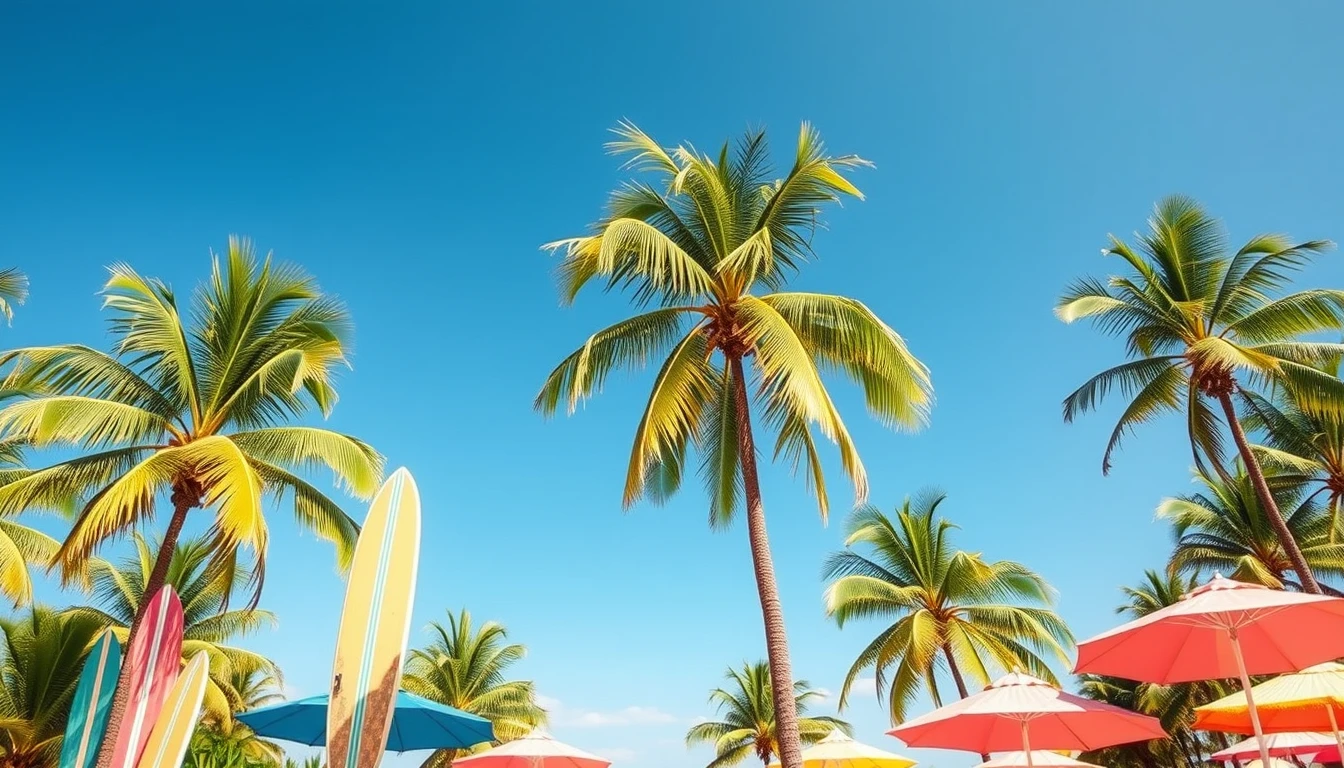 Tropical Preppy Summer Wallpaper