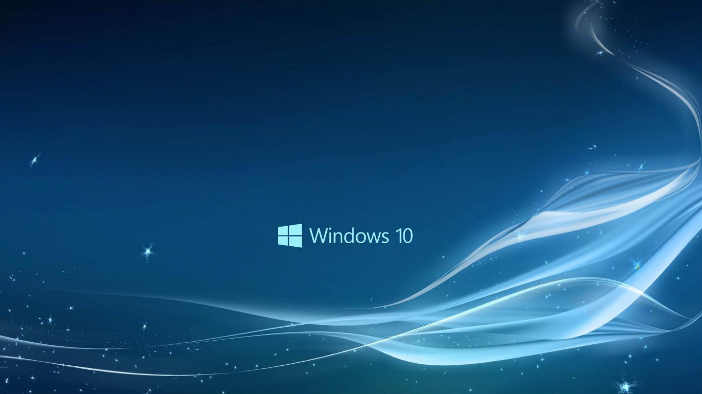 Windows Wallpaper In Blue Abstract Stars And Waves HD