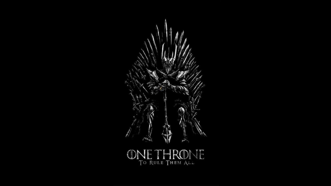 Lord of rings game thrones iron throne wallpaper 53942 1366x768