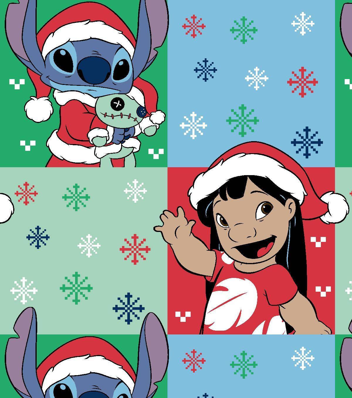 Download Christmas Stitch With Lilo And Scrump Wallpaper