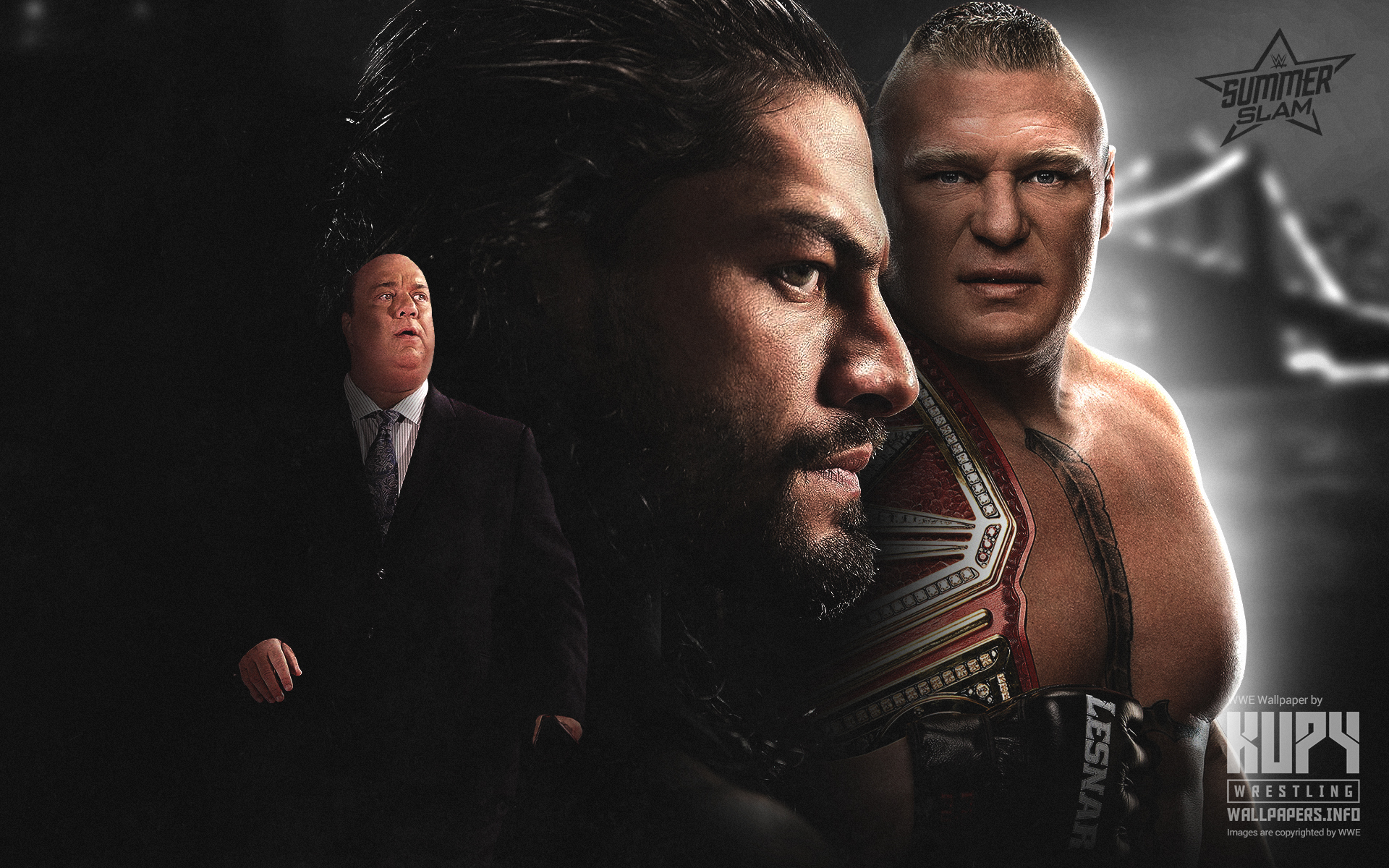 Summerslam Finale Roman Reigns Vs Brock Lesnar Wallpaper